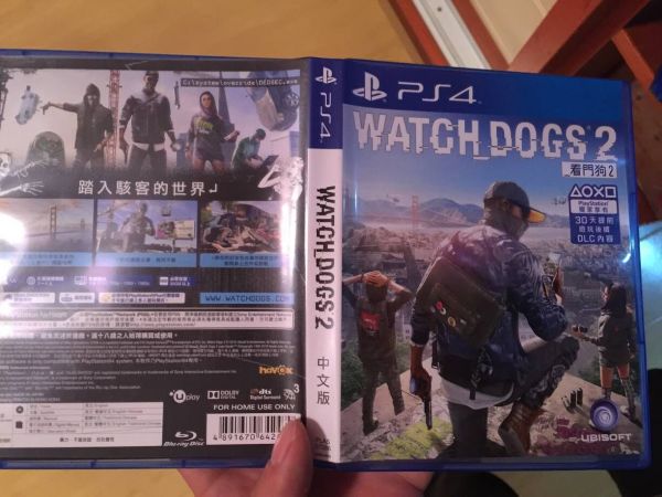 PS4游戏 看门狗2 港版中文 98新 说明书丢了 盘无痕 包邮